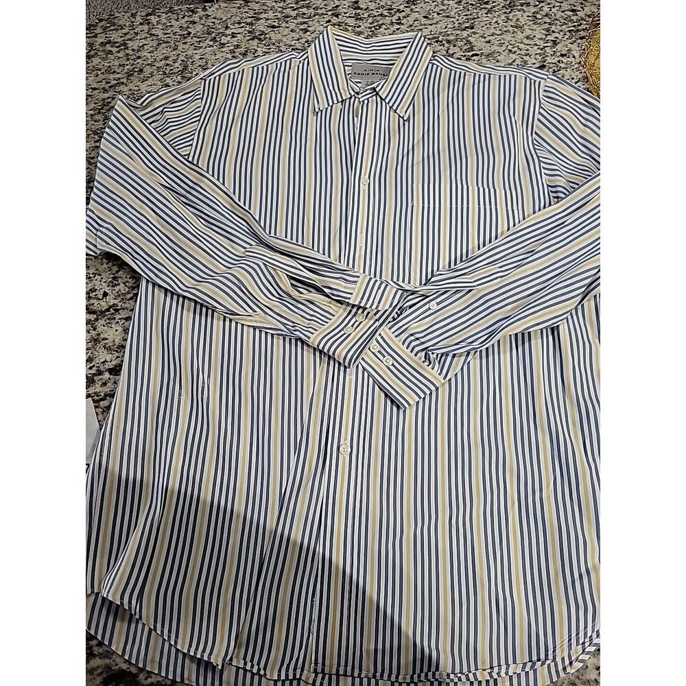 AKA Eddie Bauer Men's Casual Multicolor Striped L Slv Button Shirt Sz Medium